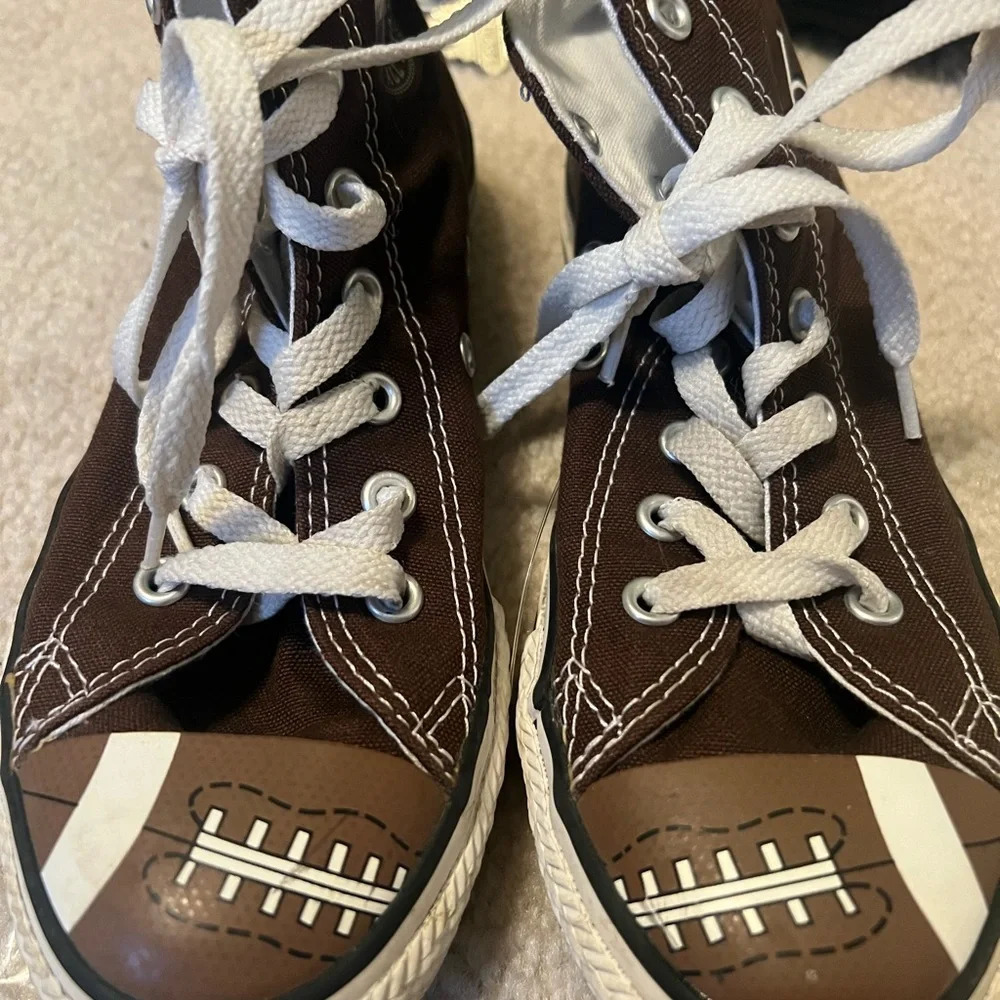 Special Edition Football Print Converse Size 2